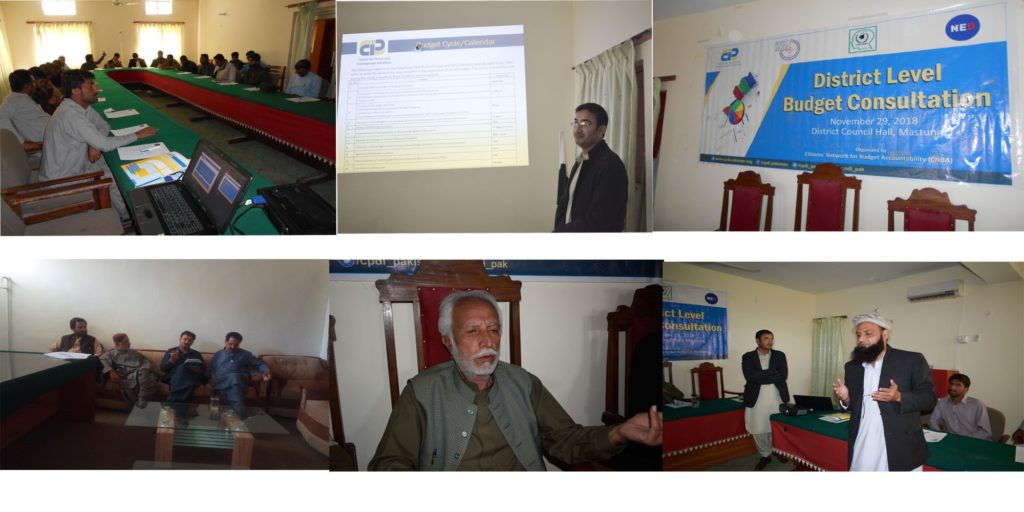 EYES is implementing partner of CPDI in project of CNBA in district Mastung, the project based on district level budget process, monitoring of budget at district level in designated district Mastung, Consultative meeting, transparency of citizen’s budget and facilitate to CPDI in District Mastung regarding to develop liaison with District government and stake holders.