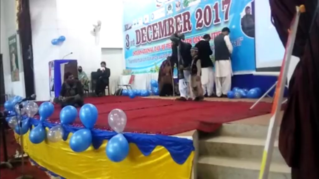 Quetta Online group requested to EYES organization to participate in 3rd December mega event of People with disability. EYES organization accepted their request and EYES org theater group performed on said event.